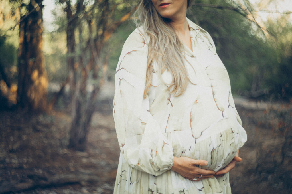 Kirstin's maternity portrait with soft background blur